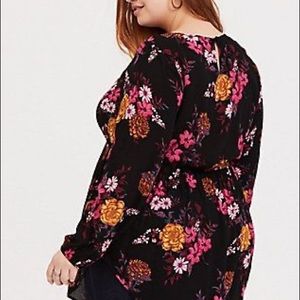 Floral gauze tunic. Top